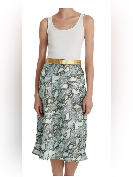 Ralph Lauren Dresses & Skirts - NWT Ralph Lauren Women's Satin Snakeskin Print A line Skirt 10